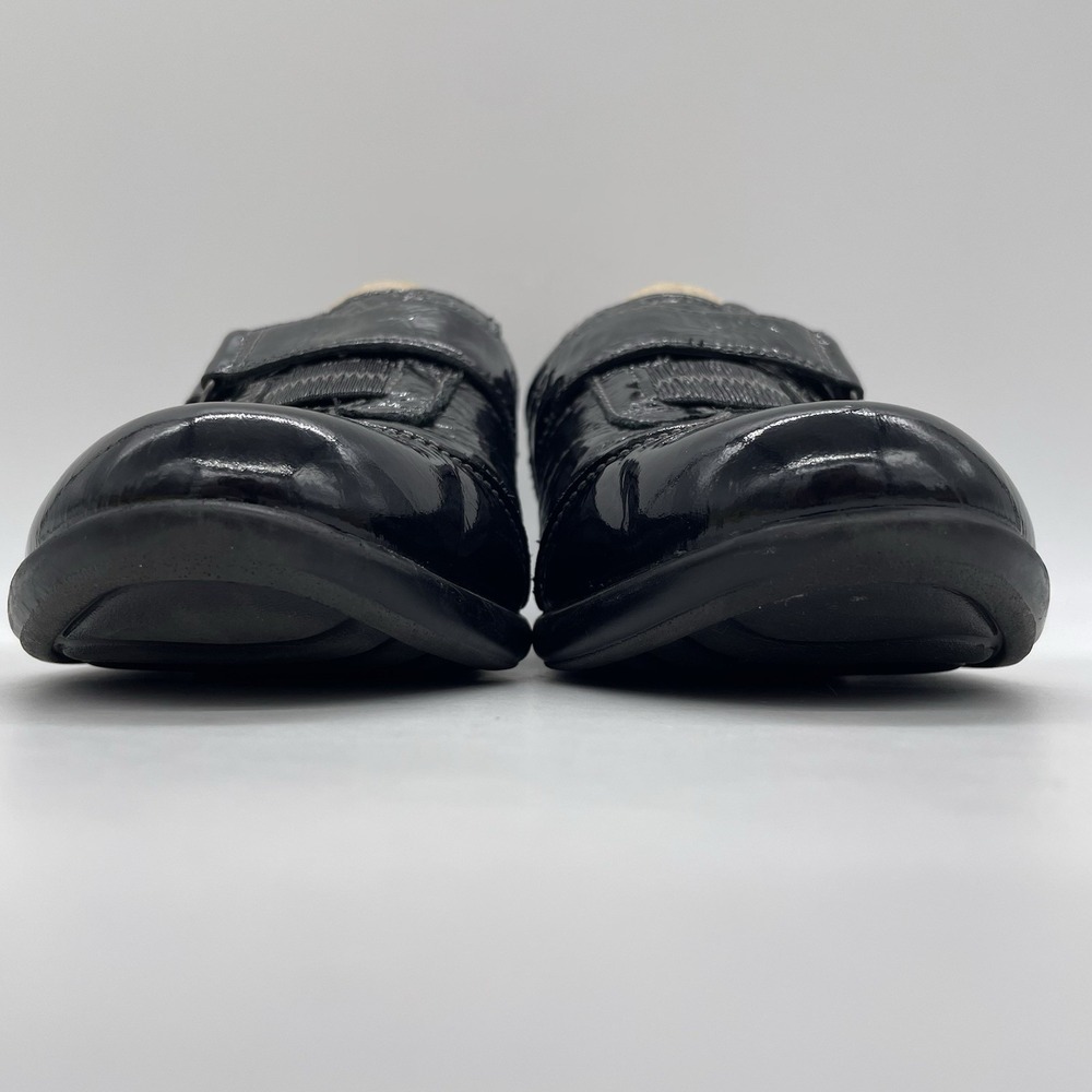 Clarks Everyday Womens 9W Shoes Black Patent Leather Comfort 83394 Hook & Loop - Picture 10 of 12